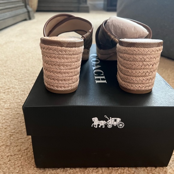 COACH SLOAN ESPADRILLE KHAKI/SADDLE - Picture 3 of 4